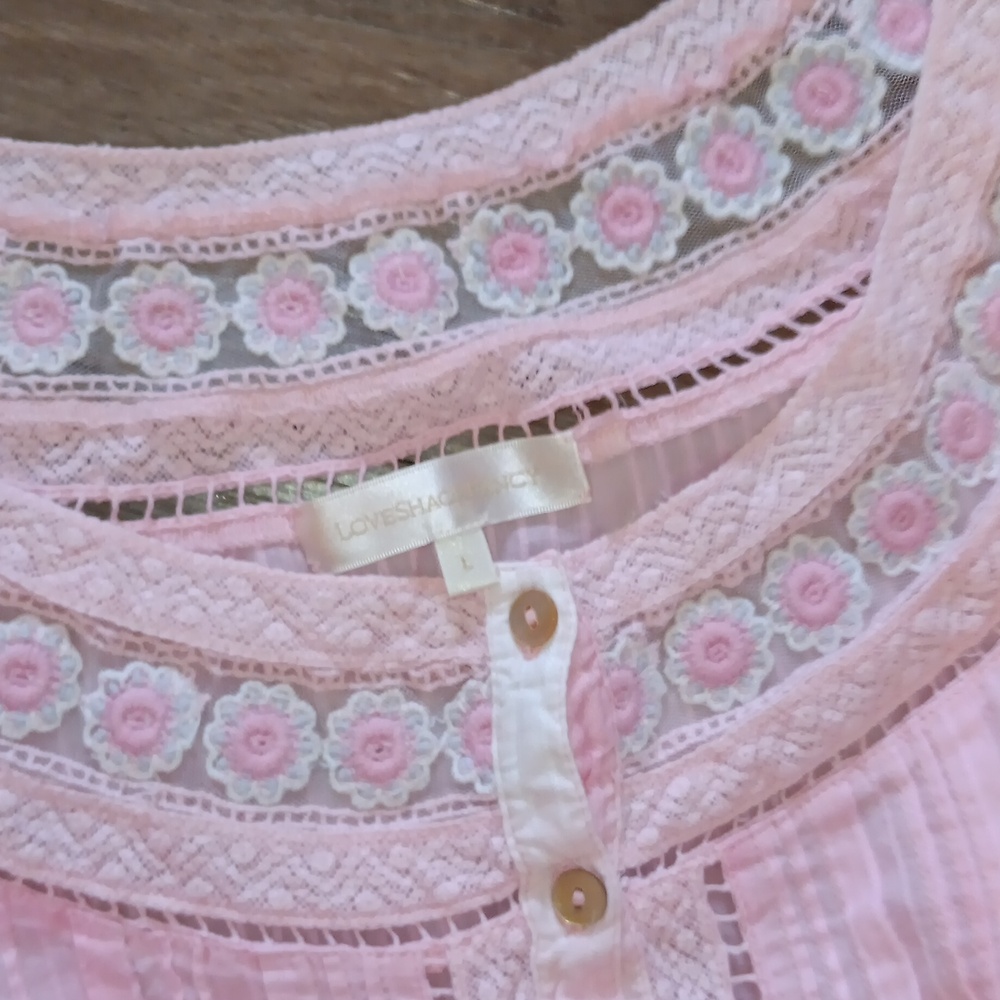 LoveShackFancy Pink Dress Size Large - Picture 11 of 14